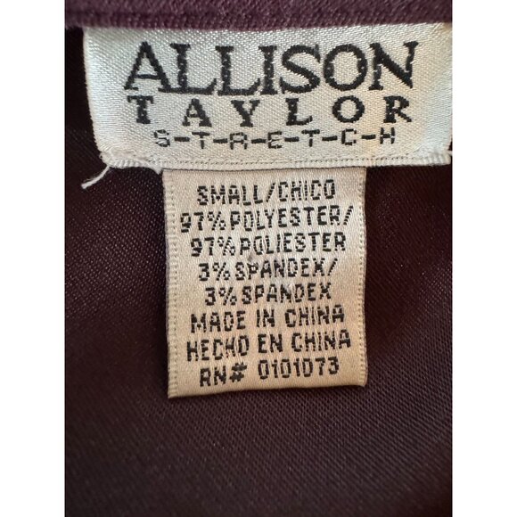 Allison Taylor Womens Stretch Button-Up Blouse - Small - 97% Polyester 3% Spande - Picture 2 of 15